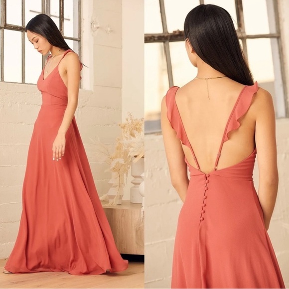 NWT Meteoric Rise Rusty Rose Maxi Dress - Picture 2 of 10